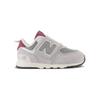 New Balance 574 New-B Hook & Loop Toddler Raincloud Burgundy Baby Sneakers Grey Shadow-Grey NW574KBR