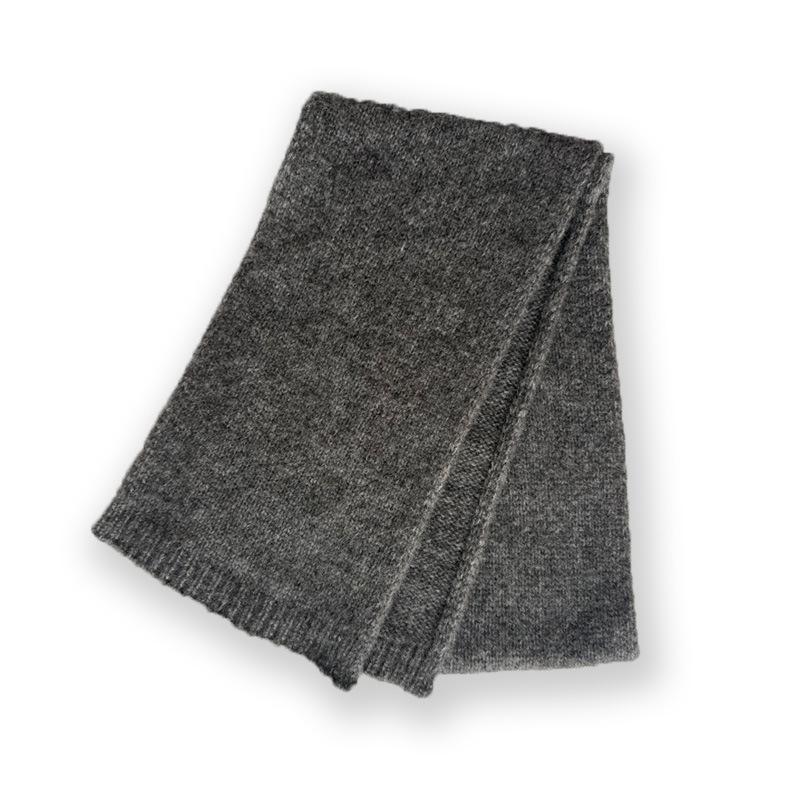 

Wool Scarf for Men and Women Winter Simple Gray Soft and Warm Woolen Scarf 160*20cm