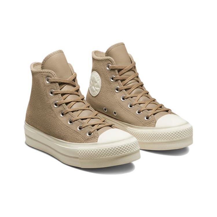 Converse  Chuck Taylor All Star Lift Platform High Nomad Khaki Women Sneakers Tan Desert-Sand Egret A03250C
