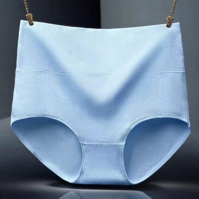

1 шт./лот нижнее белье с высокой талией, хлопковые трусики, женское облегающее нижнее белье для живота, трусы больших размеров для девочек, женское нижнее белье, корректирующее 3XL синий