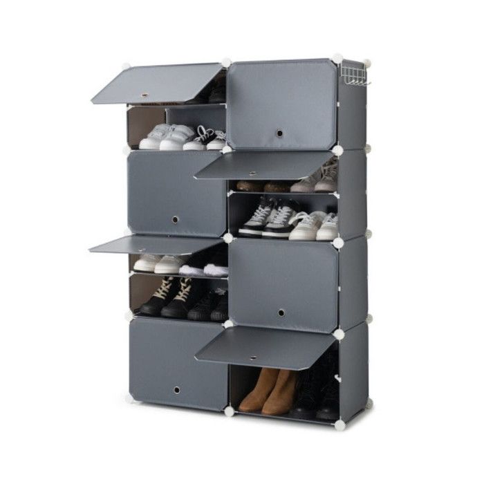 

Range-chaussures - Grevout - Modulaire - Portable - 28 Paires - Gris
