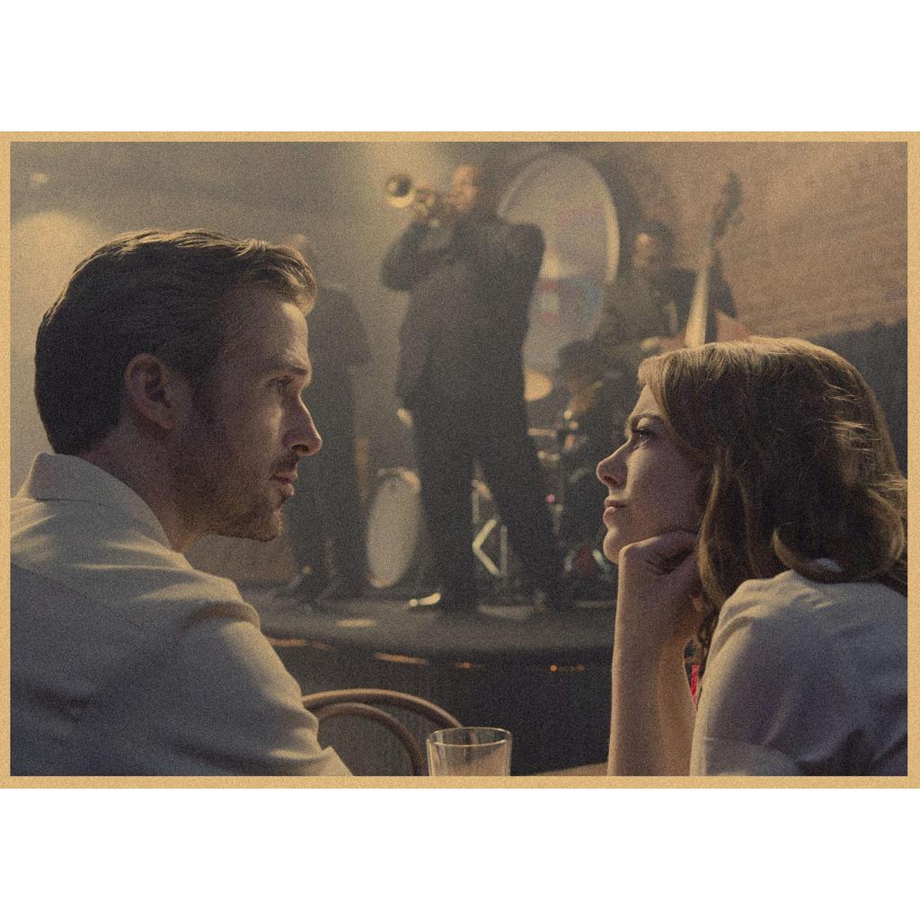 La La Land Retro Music Film Poster - Kraft Paper Wall Decor Mural