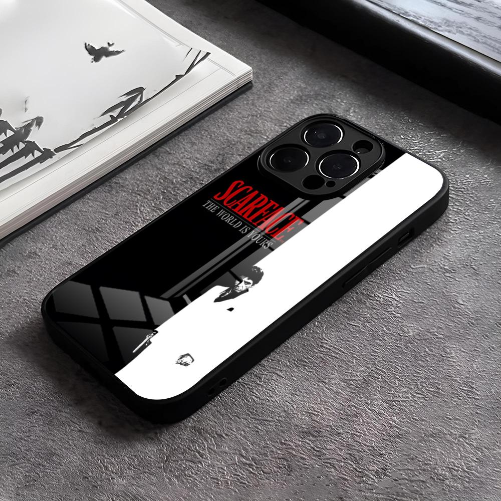 1983 Film S-Scarface Phone Case For IPhone 17 15 Pro Max 12 16 14 Plus 11 13 Pro X XR XS 7 8 Plus SE Glass Cover