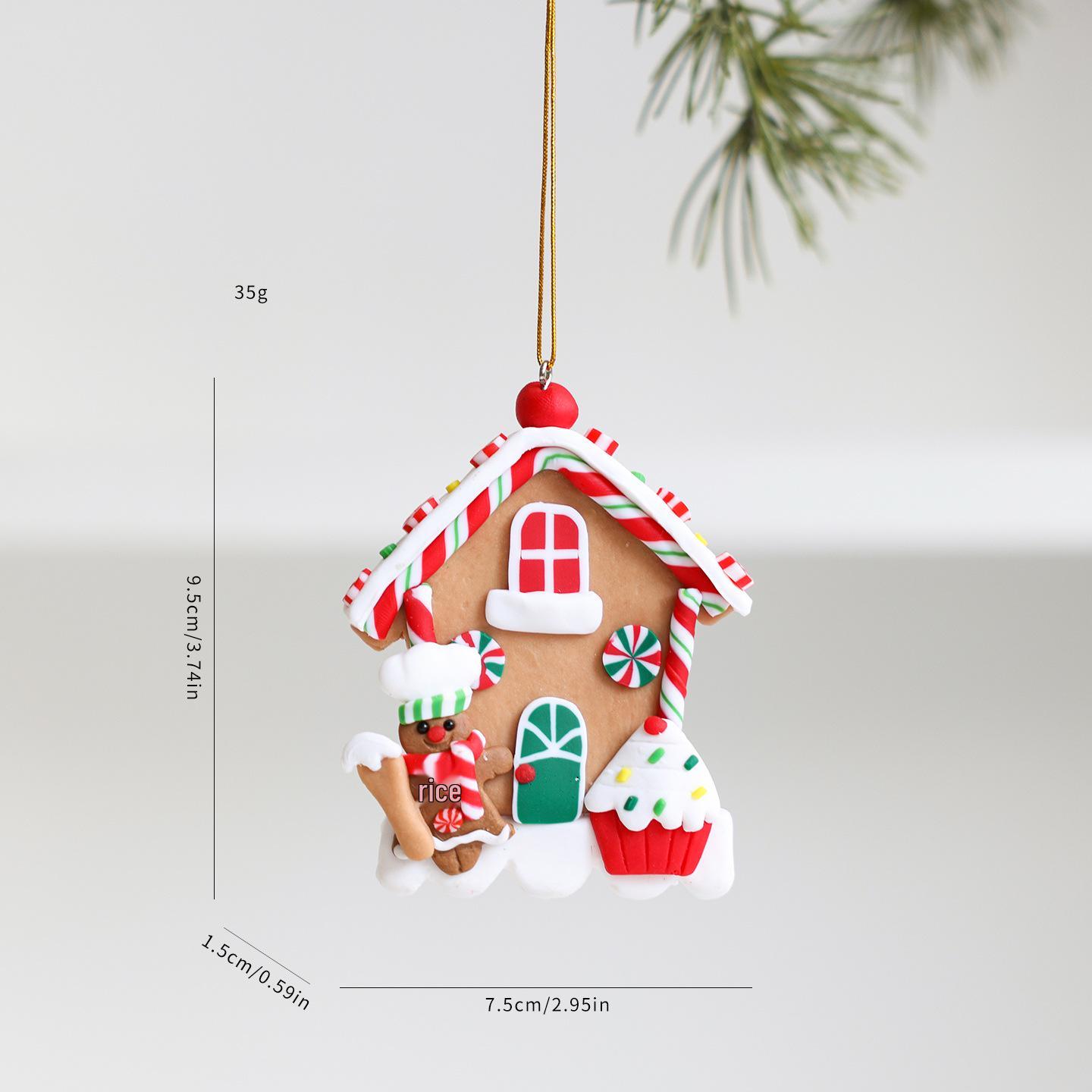 2026 Christmas Gingerbread Man & Santa Claus Resin Ornament for Home & Tree Decoration