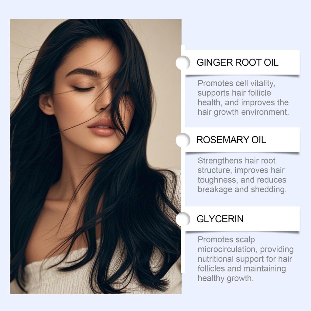 AMZ Rosemary Hair Growth Roll-On Serum – Moisturizing, Strengthening, Follicle Care for Healthy Hair, 30ml