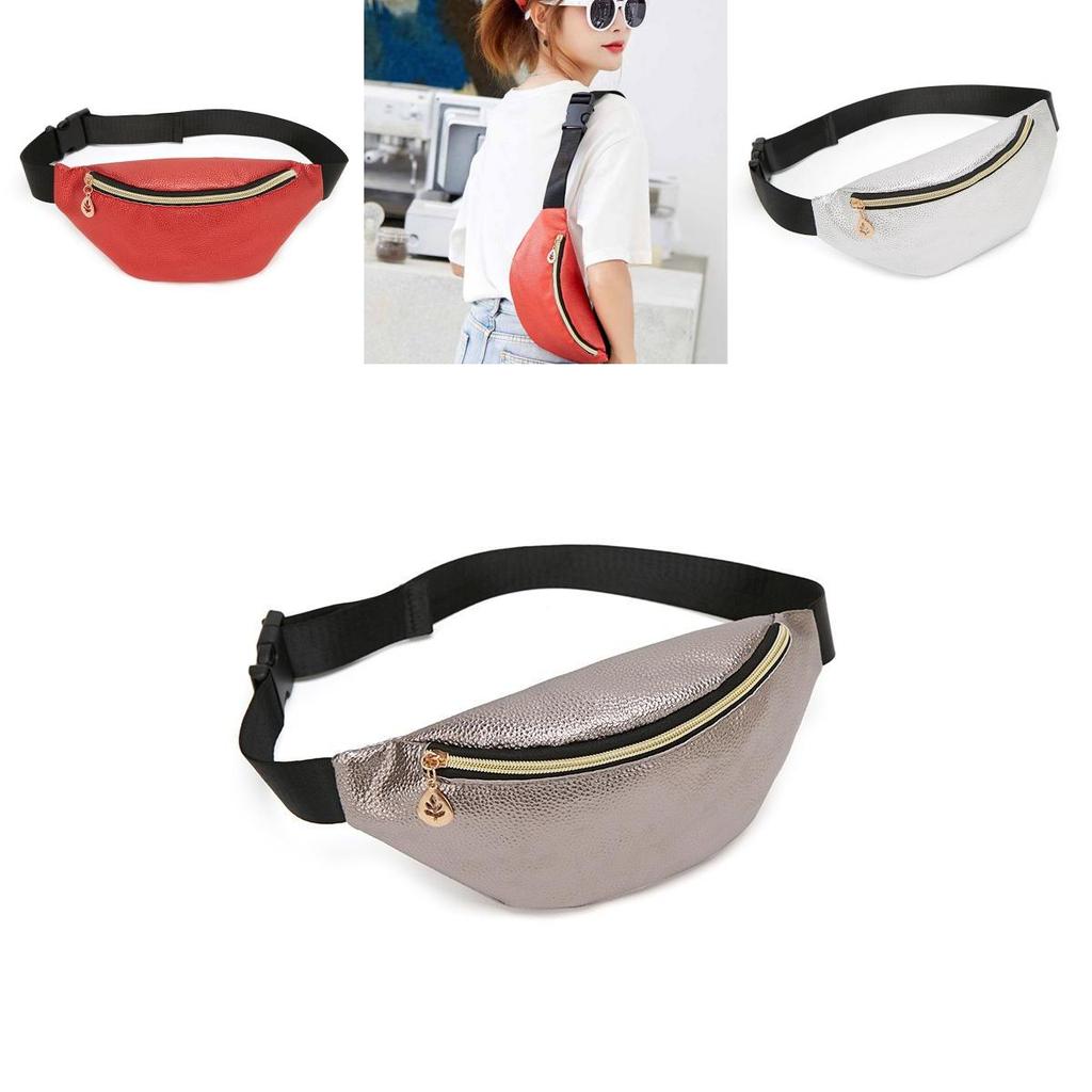 Compact And Chic Travel Hip Bag For Women With Zipper Closure And Pocket
