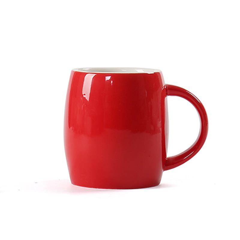 Keramisk kaffekopp med lokk, Vintønnekrus, Par-kopp, Vannkopp, Gavekopp, Reklamekopp