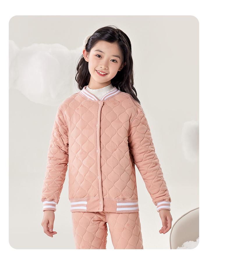 Winter-Schuluniform für Kinder: Warme gesteppte Baumwolljacke für Jungen (Sekundarstufe I und II) - Hauskleidung Top