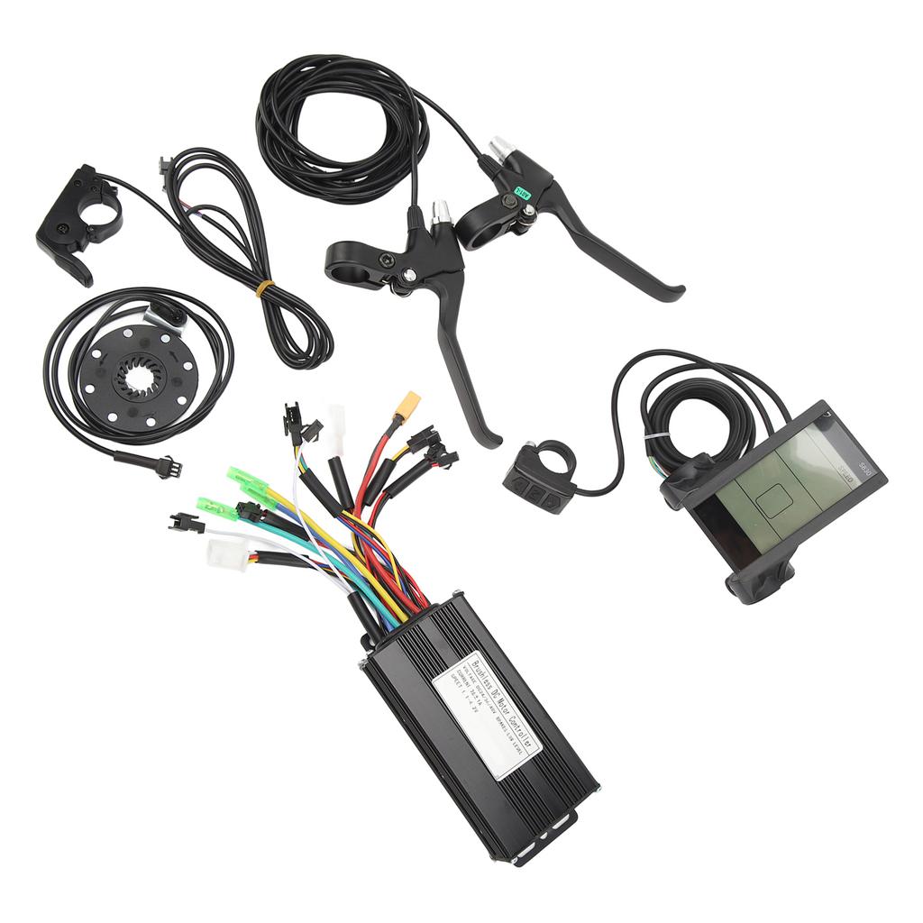 26A DC 24V 36V 48V Controller with S830 Panel Thumb Throttle Power Assist Sensor Power Brake Handle for 500W‑750W Motor