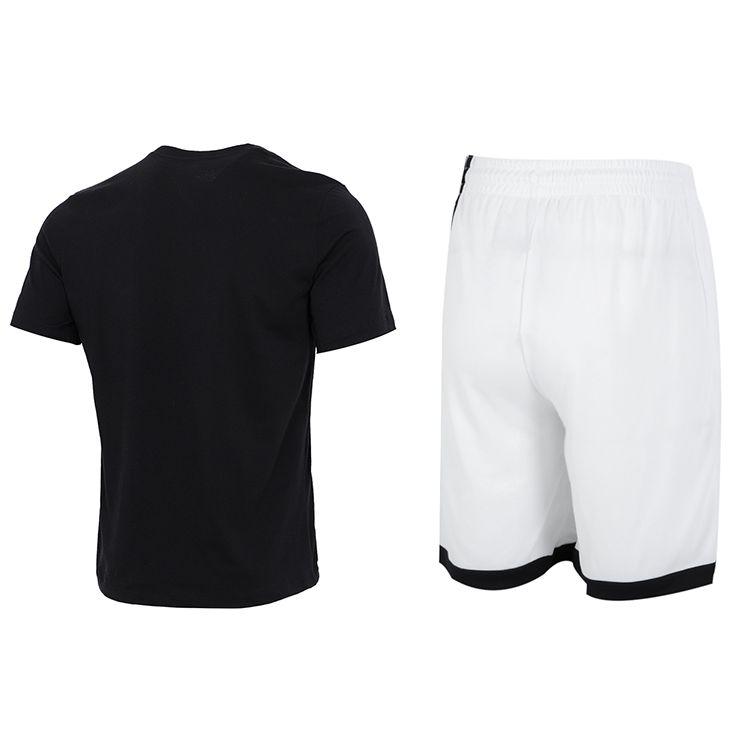 Nike Letter Round Neck Loose Short Sleeve T-Shirt Elastic Waist Shorts Set Men sets AR4999-013+DH6764-100