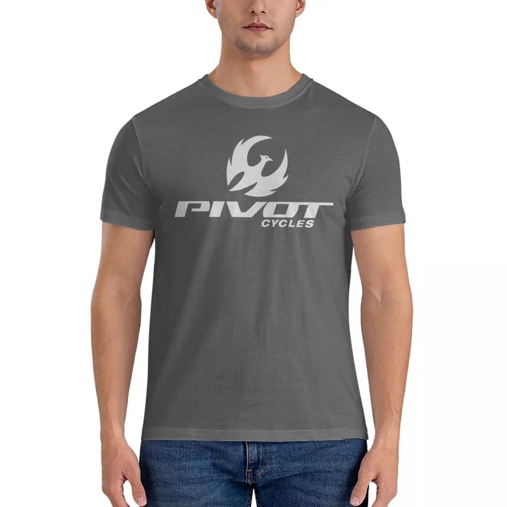 Neue Mode Schwergewicht Pivot Cycles Herren T-Shirt Fahrrad Cooles T-Shirt Kurzarm Rundhals T-Shirts 100% Baumwolle Geschenkidee Tops