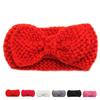 Sweet Children Bowknot Hair Band Knitted Headband Kids Toddler Infant Headdress Accessories