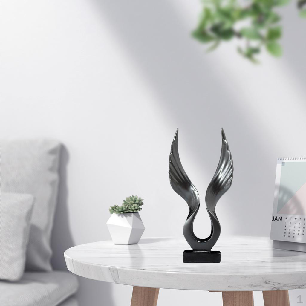 3/Angel Wing Statue Resin Figurine Sculpture Artwork Feng Shui European Style Miniature Animal Model