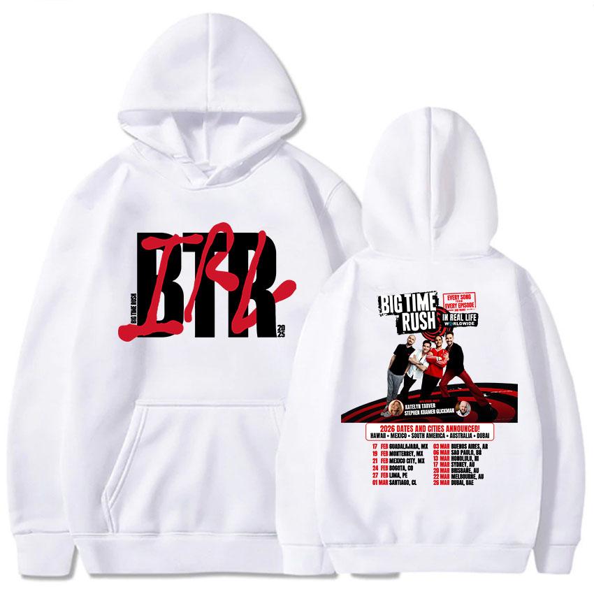 Trendy discount BTR IN REAL LIFE WERELDWIJD 2025 TOUR HOODIE Big Time Rush Band Mode Sweatshirts Met Capuchon Lange Mouw Heren Pullovers Streetwear M