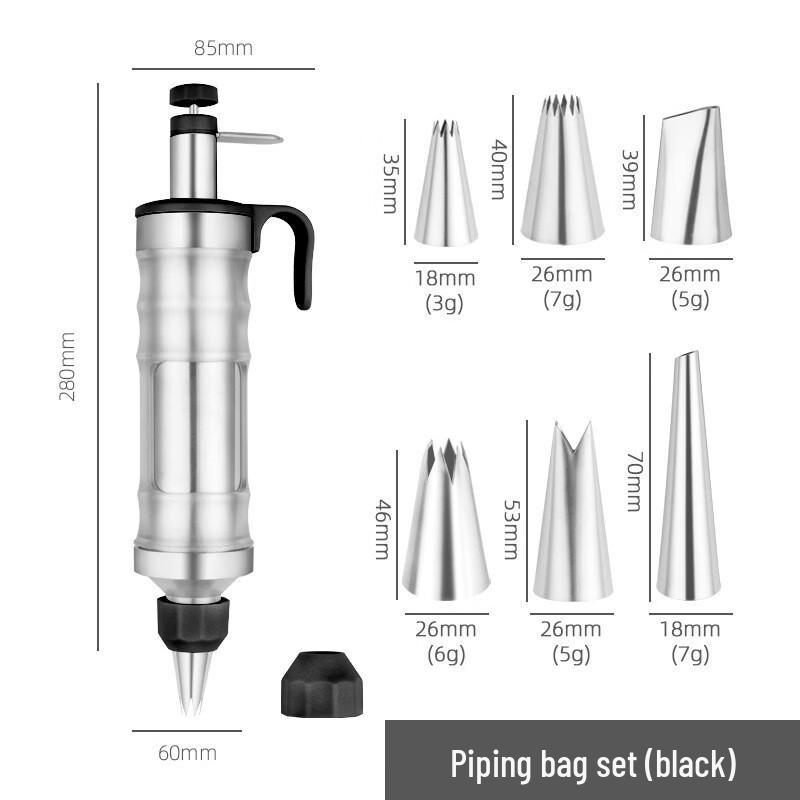 Stainless Steel Cake Decorating Gun Set