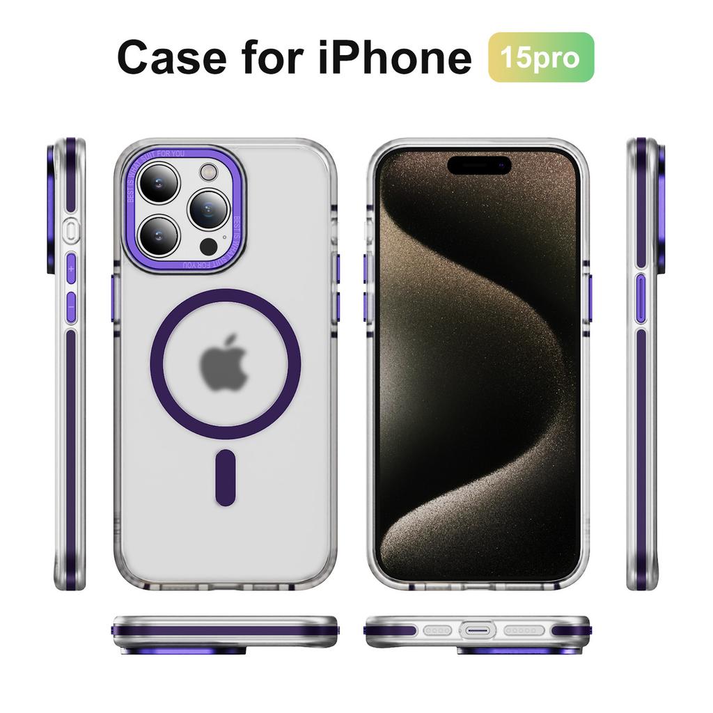 Korean Niche for Apple 17 Phone Case Transparent PC+PTFE Wear-resistant Anti Fingerprint Magnetic Suction for IPhone Phone Case