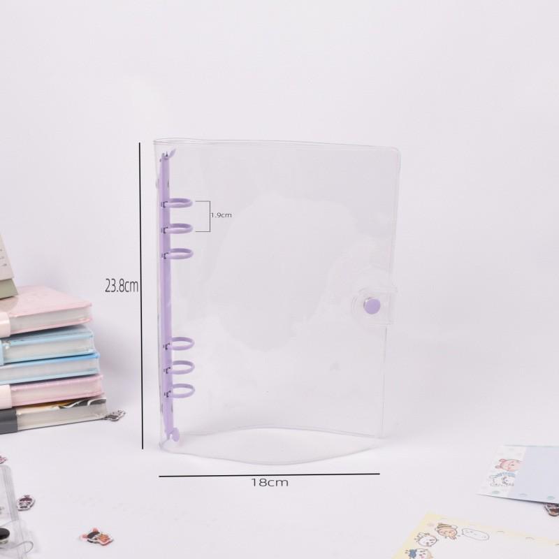 Transparent PVC A5 Planner Cover with Refillable Binder & Zipper Bag