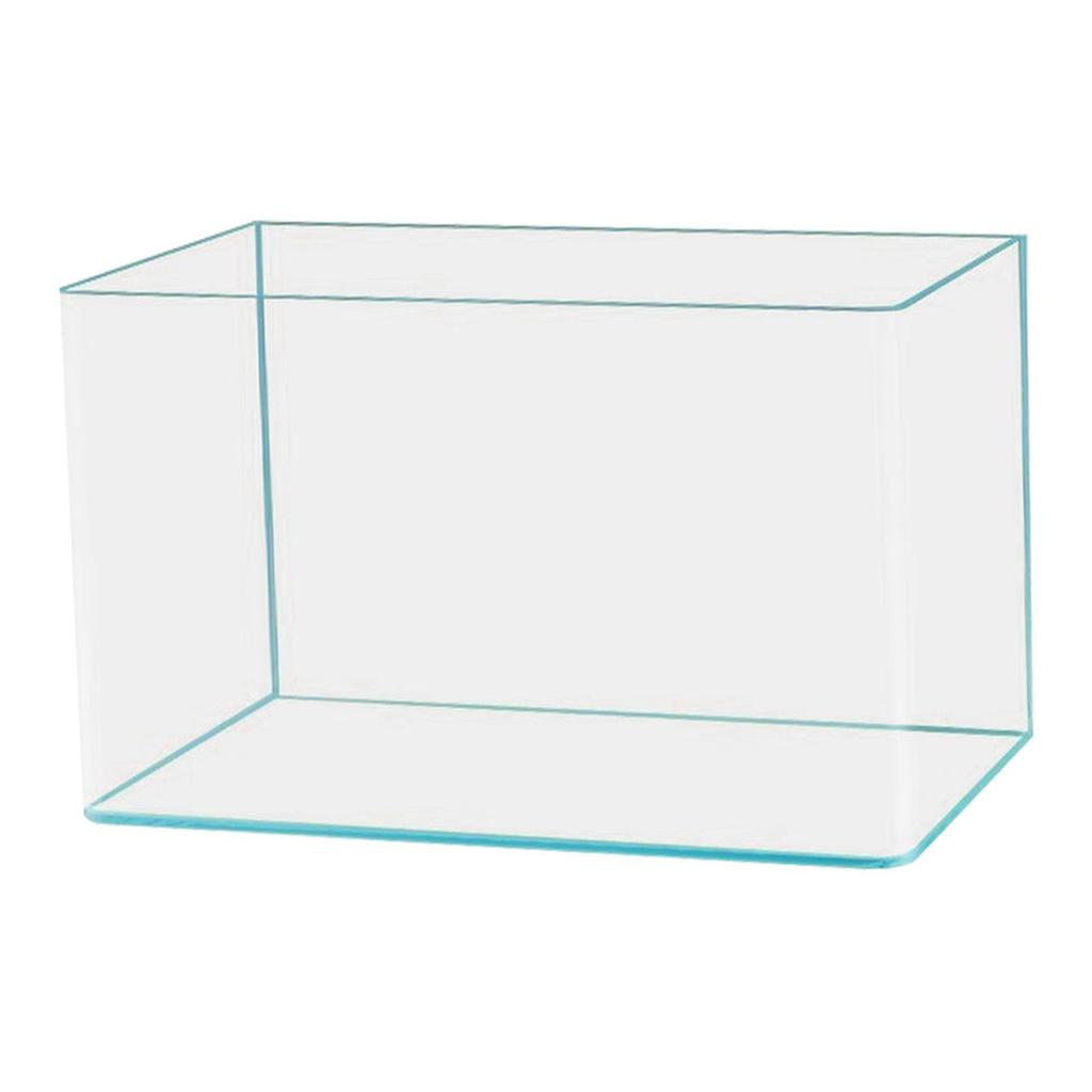 Clear Glass Fish Tank Aquarium Compact Aquatic Landscape Minimalist Turtle Tank for Bedroom Party Office Birthday Living Room