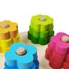 Wood Shape-Sorting Geometric Stacker Building Blocks Educational Cognitive for Toddler Kids Children