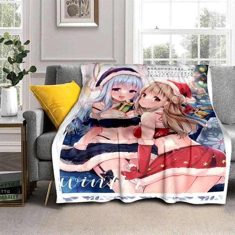 Weihnachten Sexy Schönheit Geschenk Weiche Plüsch Sofa Bett Werfen Cartoon Picknick Decken Moderne Flanell Decke Abdeckung Bettdecke Geschenk