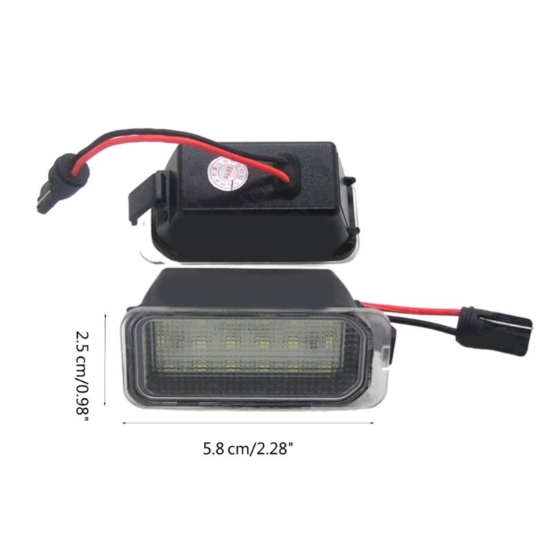 1 Pair LED License Plate Lights Lamp for Fiesta Focus KUGA Replacement Rear Tail License Lamp Assembly