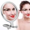Double Sided Makeup Mirror 10x Magnifying Foldable Handheld Cosmetic Mirror For Home Travel(Silver )