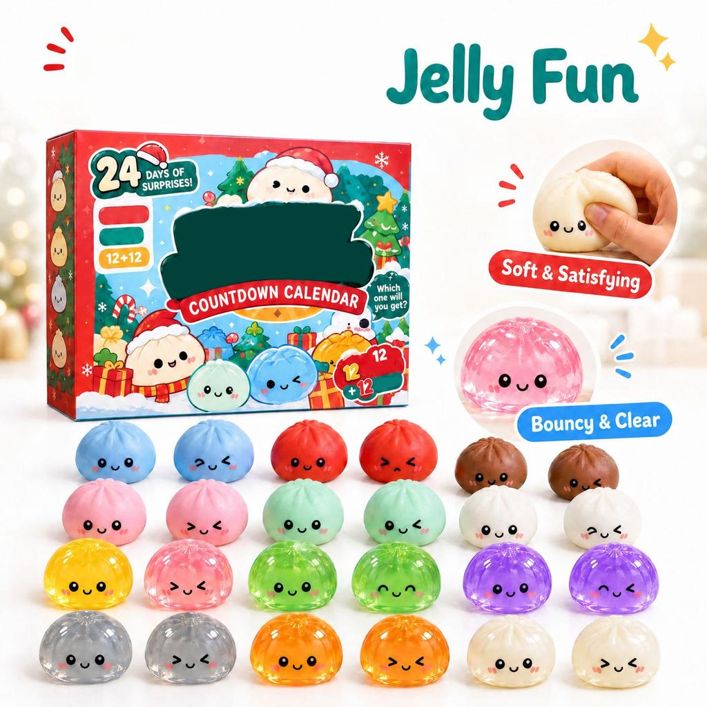 Christmas Advent Calendar Toys, Holiday Countdown Gift for Kids and Adults