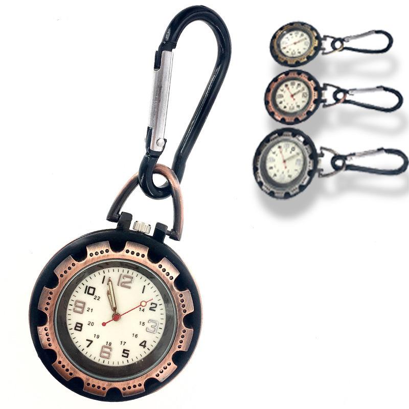 Mountaineering Buckle Watch Mini Luminous Multi-Functional Quartz Backpack Buckle Watch Keychain Watch