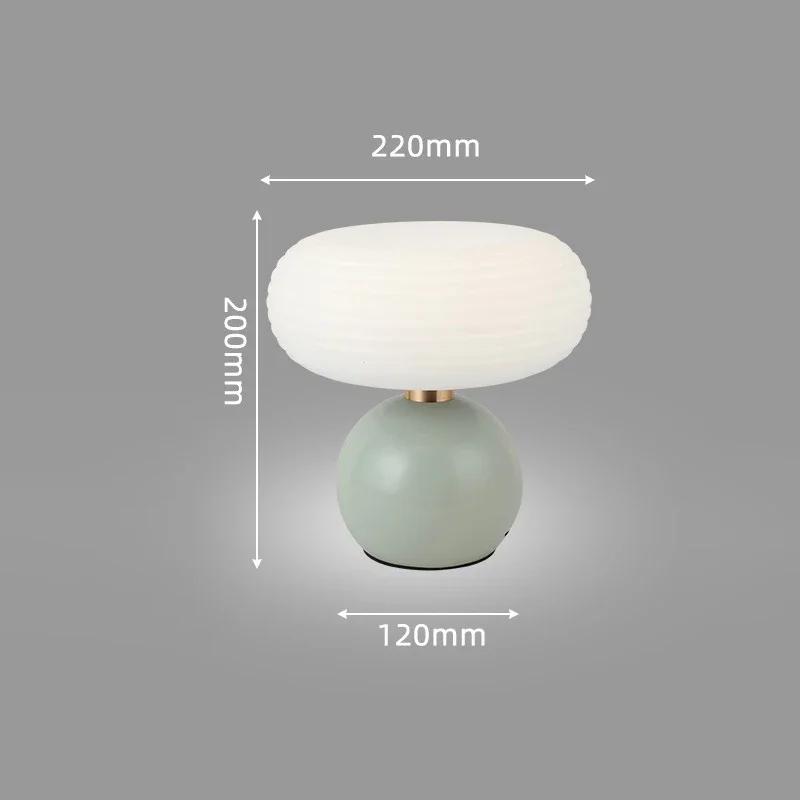 Mushroom Night Light USB Dimmable Desk LampTouch Switch Bedroom Bedside Lamp Eye Protection Learning Rechargeable Table Lighting
