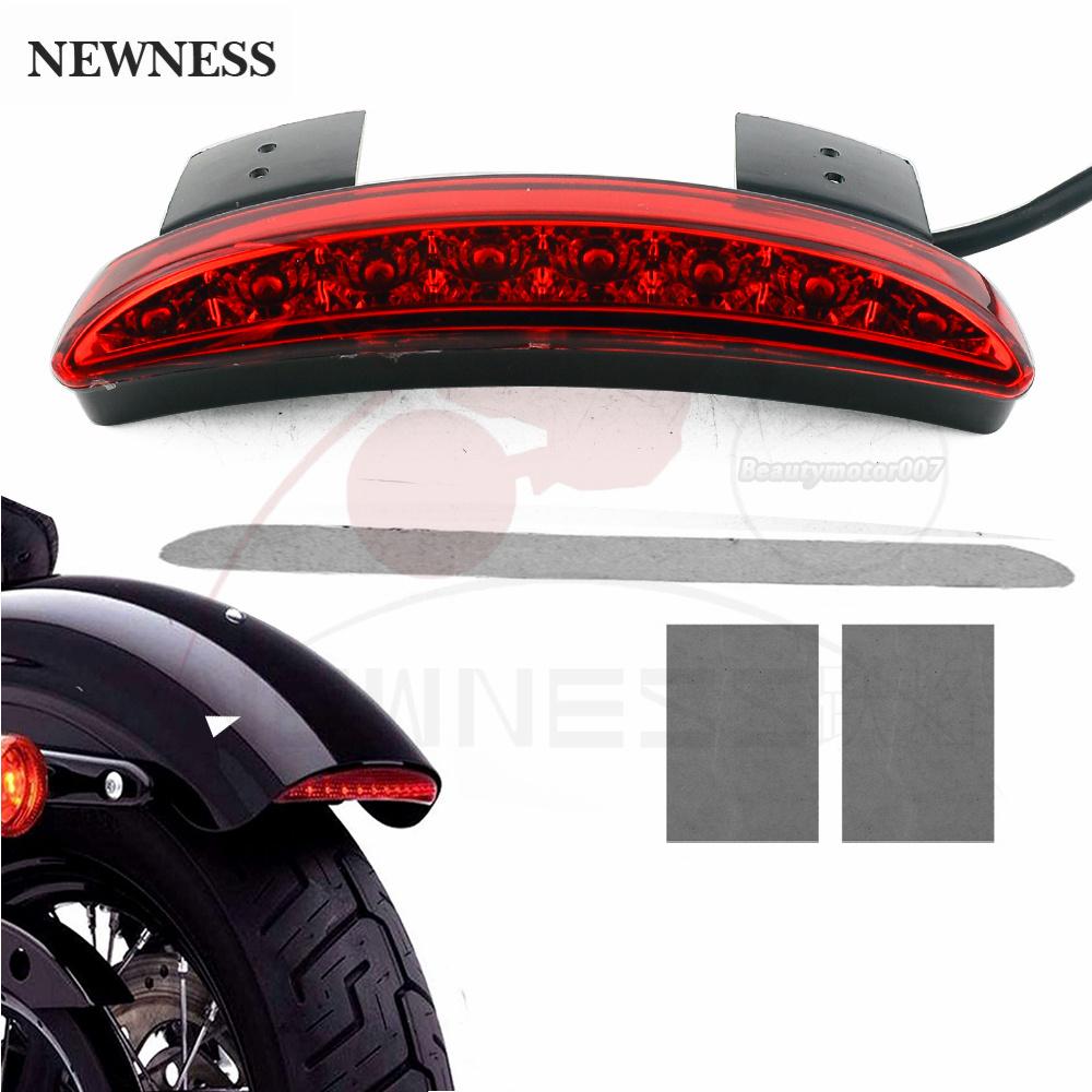 Bike Motorcycle Lights Rear Fender Edge Red LED Brake Tail light Motocycle For Harley Touring Sportster XL 883 1200 Cafe