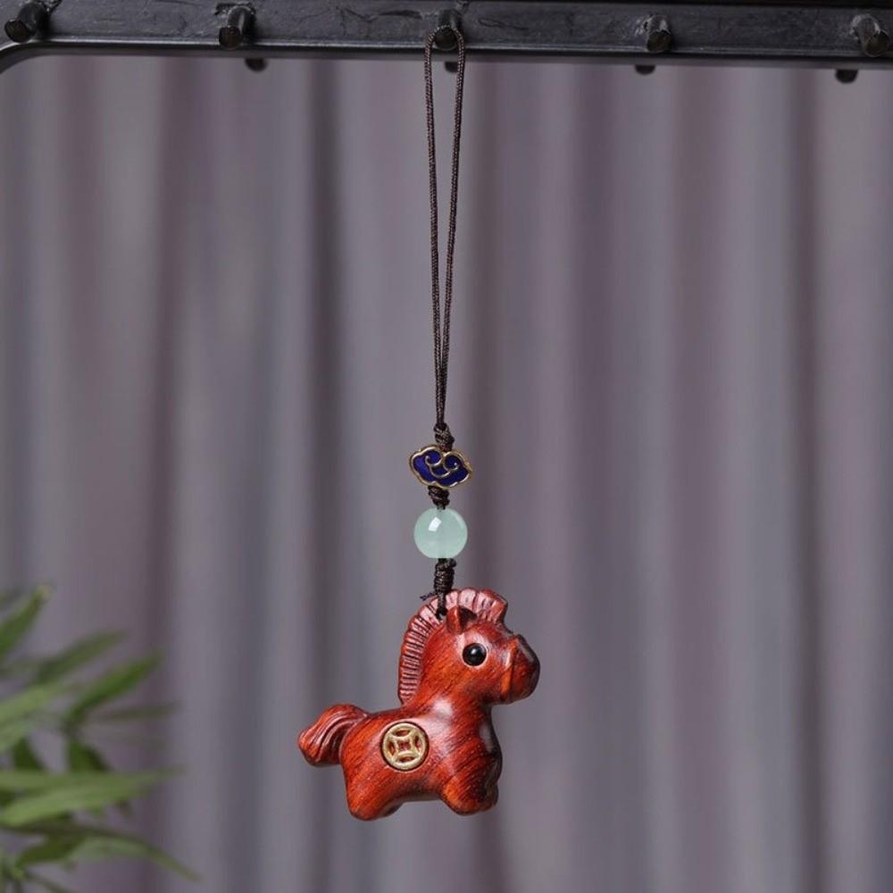Traditional Mobile Phone Chain Handmade Zodiac Key Ring Neck Pendant Horse Keychain  Bag Decoration