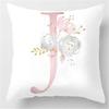 Ins Nordic Pillowcase Design Pink Letter Cushion Pillowcase Car Sofa Waist Design Home Furnishing