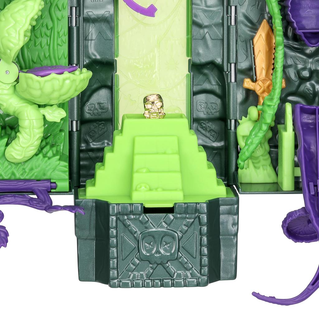 Treasure X Lost Lands Skull Island Swamp Tower Micro Playset, 15 levels of adventure Survive traps and discover 2 micro-sized action figures. Will