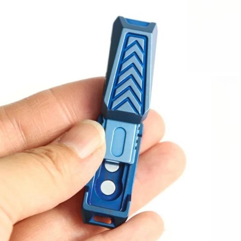Stainless Steel Three Floors Magnetic Push Card Mechanical Slider Creative Pushing Plate Sensory Stress Relief Fidgeting Toys
