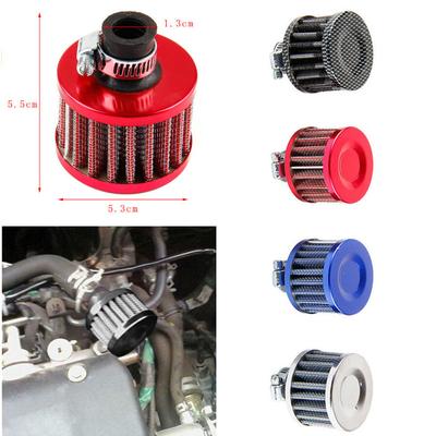 Filtres à air de moto à interface universelle 12 mm, cône de voiture, filtre d'admission d'air froid, évent turbo, reniflard de carter, accessoires de voiture