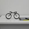 2 Stück 3D-gedruckte abstrakte Fahrradfigur Minimalistische moderne Fahrradstatue Skulptur Heim-Büro Bücherregal Schreibtischdekoration