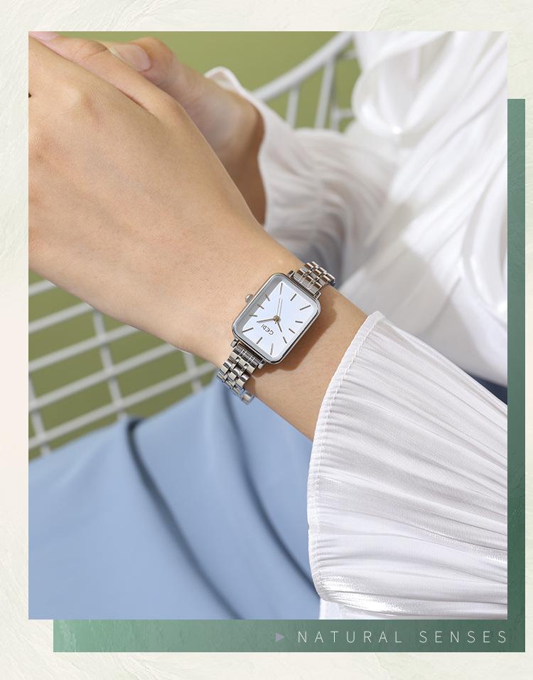 GEDI Nisza High-End Minimalistyczny Damski Zegarek Kwarcowy ze Stali Nierdzewnej