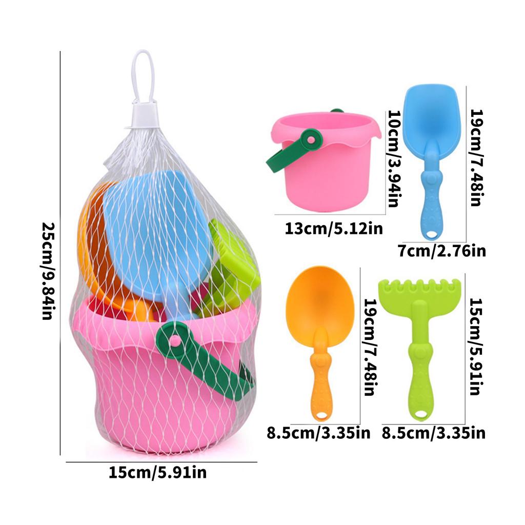 Beach Toy Summer Beach Play Set for Kids Water and Sand Toy Bucket Set for Outdoor Fun Bucket and Tool