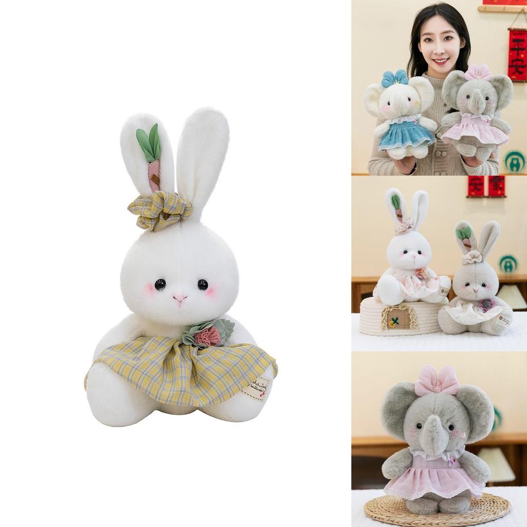 Pink Bunny Plush Toy For Couples Gift Soft Animal Doll For Kids And Adults
