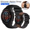 Нейлон+Силікон 22мм 26мм Спортивний Ремінець для Годинника Для Garmin Fenix 8 Pro E 7X 6 Tactix 8 Forerunner 970 Epix Gen2 G2 Ремінець зі Швидким Звільненням