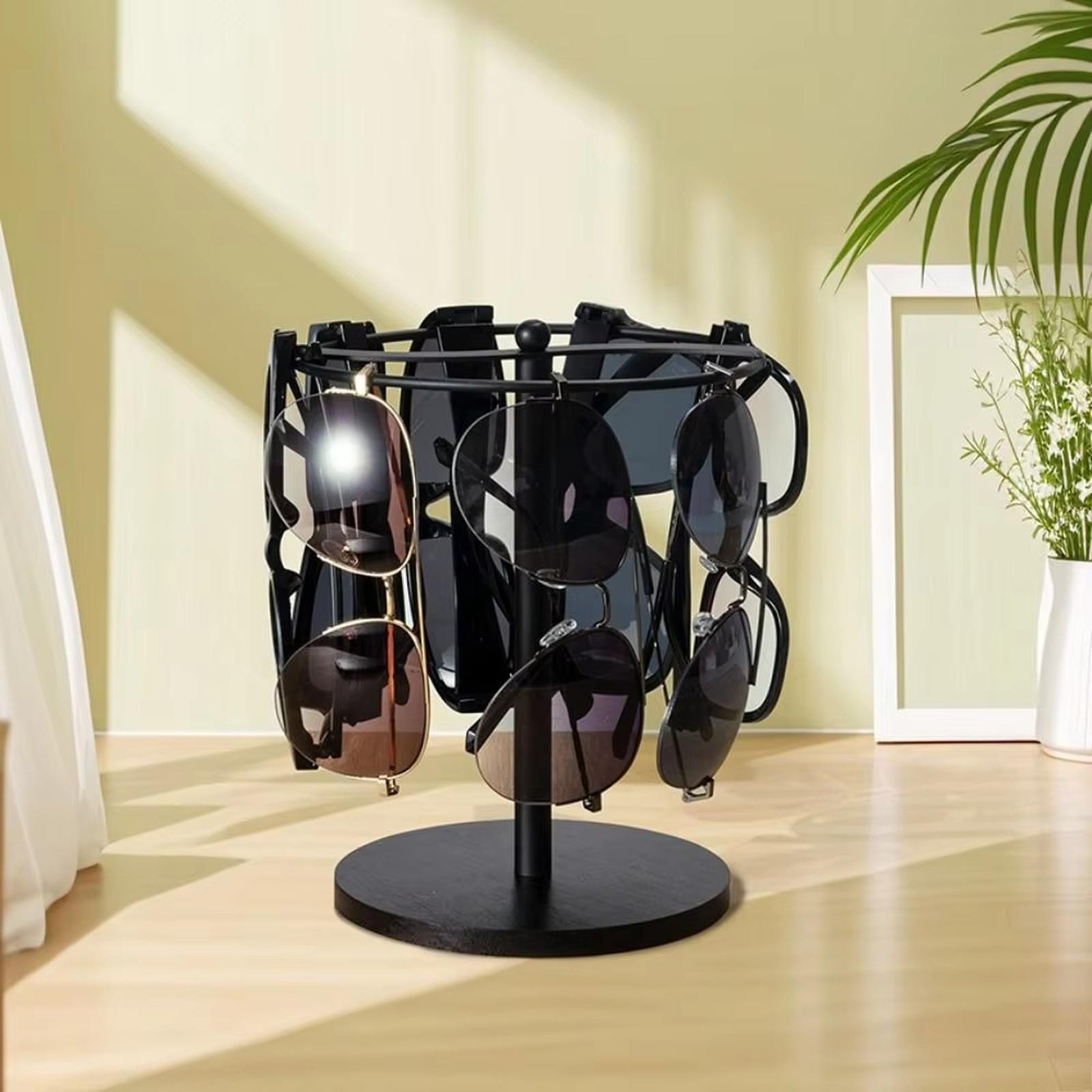 

Golden Fashion Glasses Display Stand - 3-Tier No Assembly Required Circular Holder for Retail Stores one size чёрный