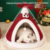 OEING Christmas Pet Tent Bed