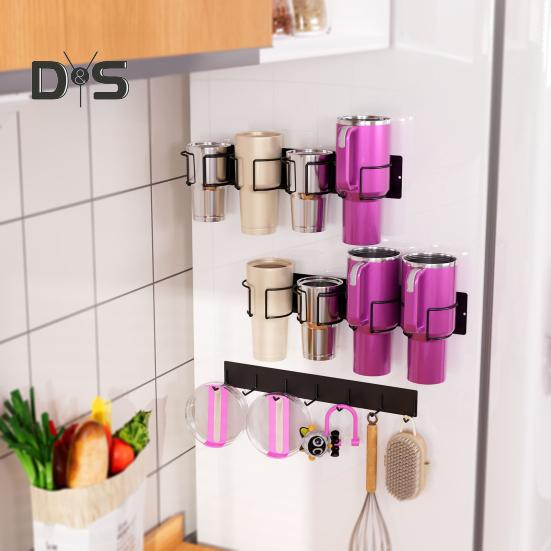 Magnetic Cup Storage Rack Water Bottle Holder Rustproof Strong Load-bearing Easy To Install Water Bottle Organizer