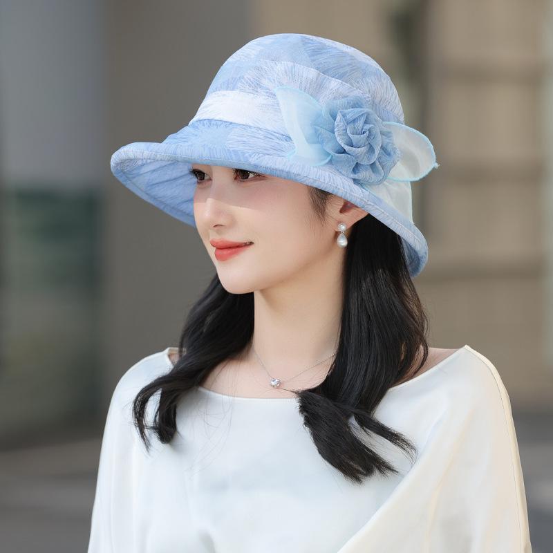 Sommar ny hatt dam solskydd solhatt solhatt böjd brätte bucket hat utomhusresa bassänghatt