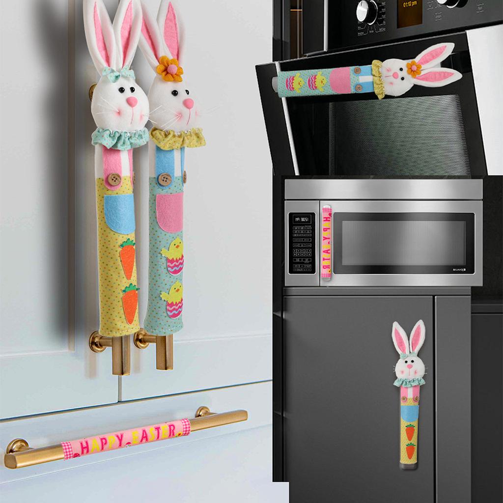 Easter Bunny Refrigerator Door Handle Cover 3PC