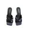 6 cm French Niche Stiletto Sandals for Women Elegant Square Toe Clip on High Heel Sandals Summer Outerwear