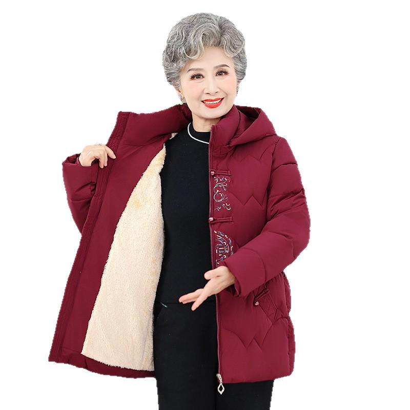 Cozy Chinese-Style Cotton Jacket for Middle-Aged & Elderly Women - Autumn/Winter Edition