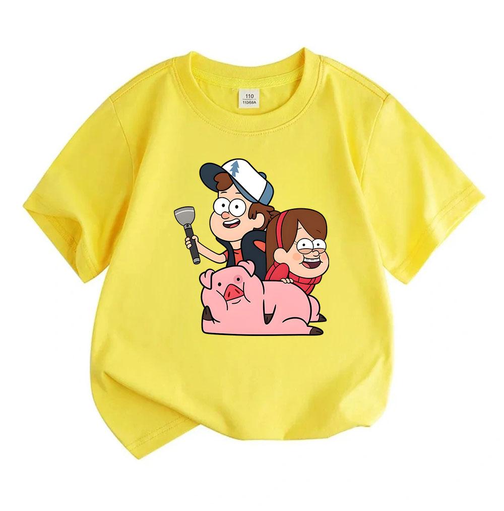 Kids Boys Girls 100% Cotton Crew Neck Short Sleeve T-Shirt,