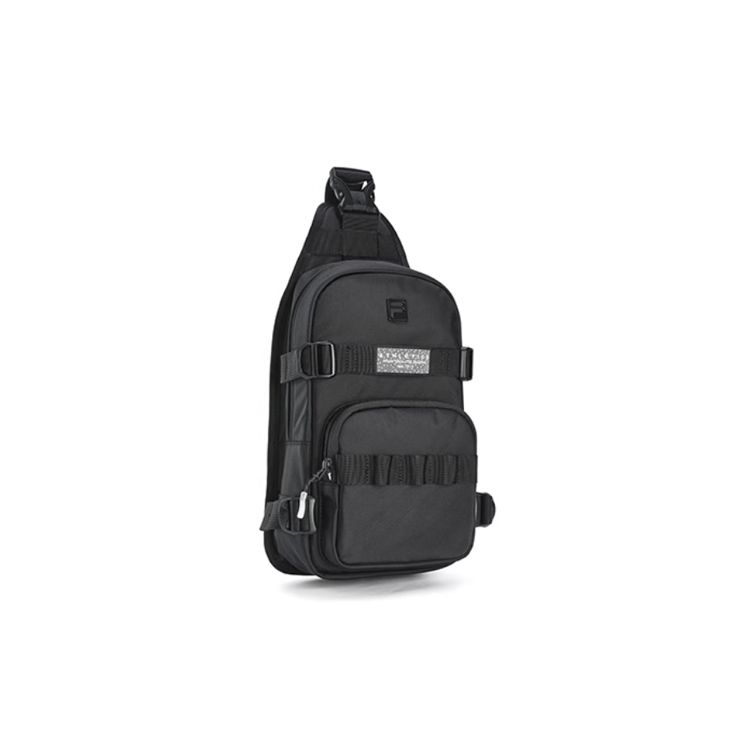 Fila Fitness Minimalist Casual Fabric Chest Bag Small Men Bags Deep-Black A13M421106FBK