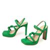 Summer Green Narrow Band Open Toe Platform Sandals Women Casual Slip -On Back Strap Ladies High Heels Party Dress Shoes